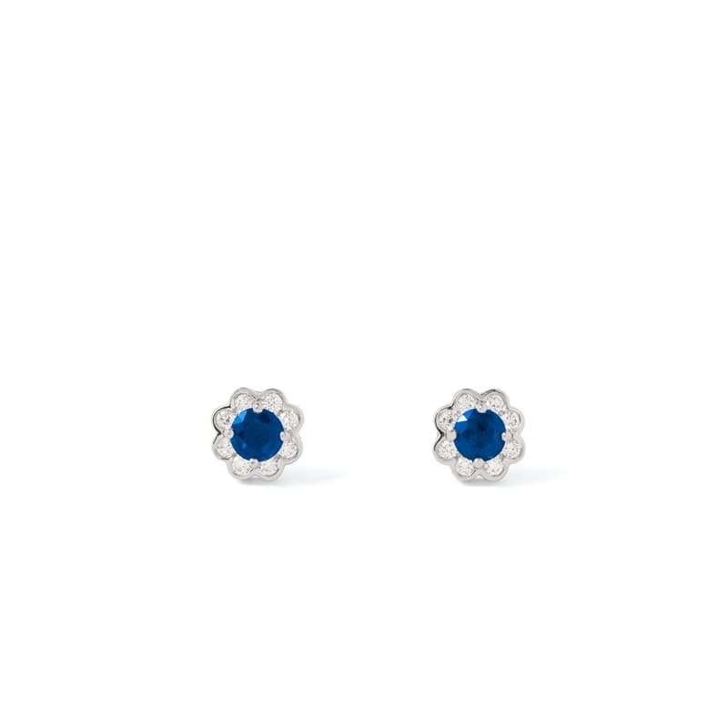 Debutante Sapphire & Diamond Stud Earrings