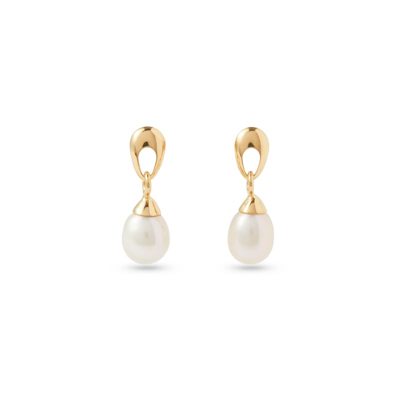 Hampton Teardrop Pearl Earrings in 18ct Yellow Gold