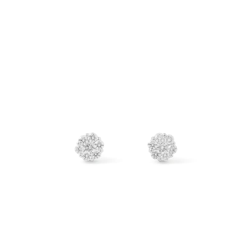 Monaco 0.50ct. Diamond Cluster Stud Earrings