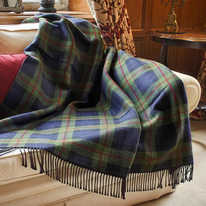 Merino Wool Tartan Throw in House of Aspinal Tartan