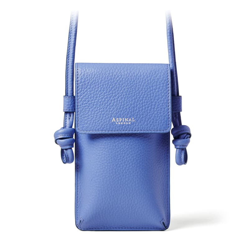 Ella Phone Pouch in Capri Blue Pebble