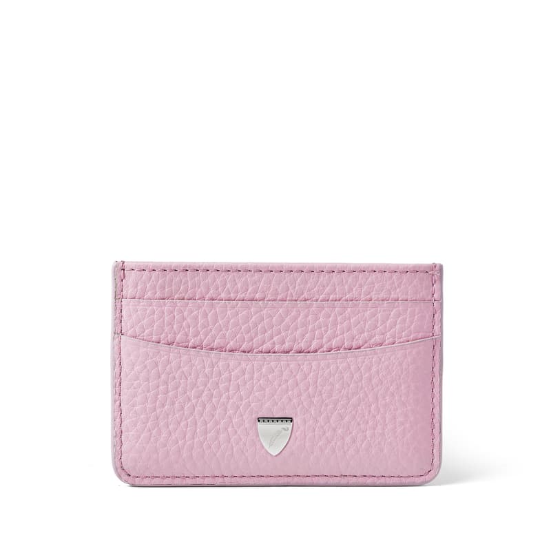Slim Credit Card Holder in Powder Lilac Pebble