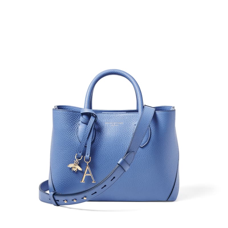 Midi London Tote Bag in Capri Blue Pebble