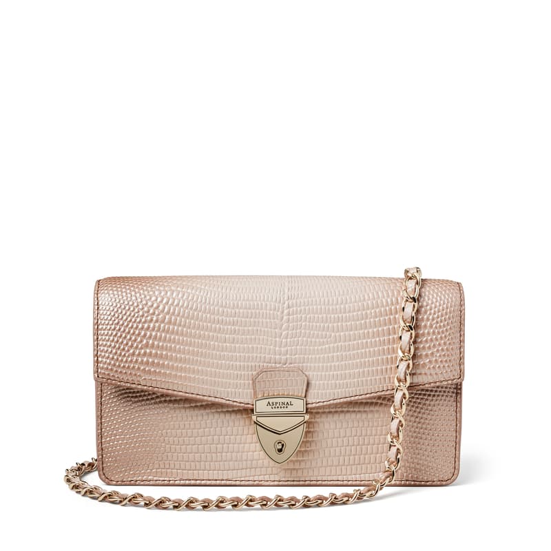 Mayfair 2 Clutch Bag in Oyster Lizard
