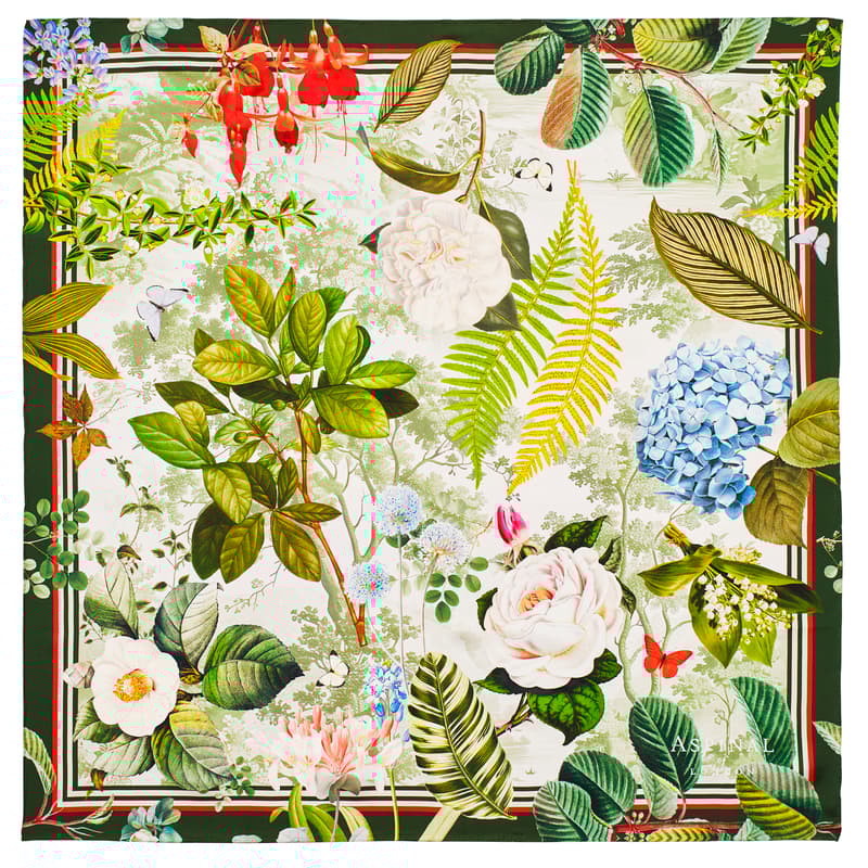 Secret Forest Silk Scarf in Green Pure Silk