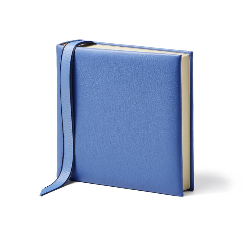 8-inch Leather Photo Album in Capri Blue Pebble