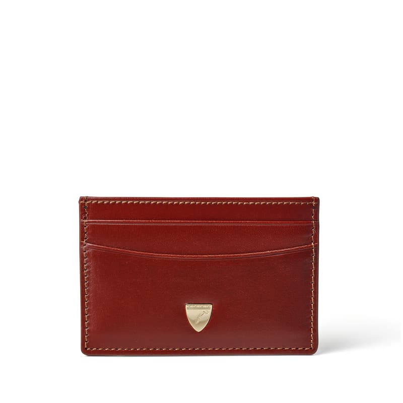 Slim Credit Card Holder in Smooth Cognac