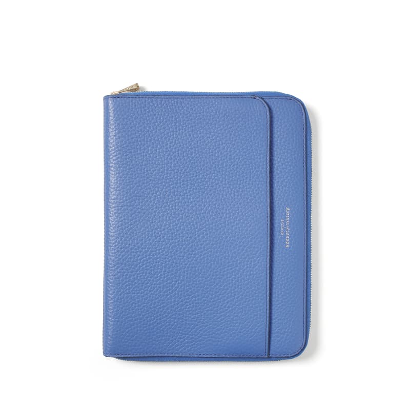 A5 Compact Organiser Padfolio in Capri Blue Pebble