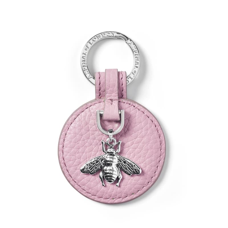 Bee Keyring in Powder Lilac Pebble