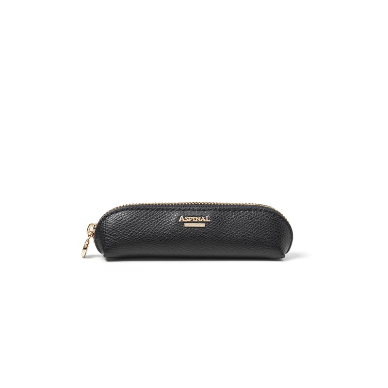 Baby Pen Case in Black Soft Saffiano