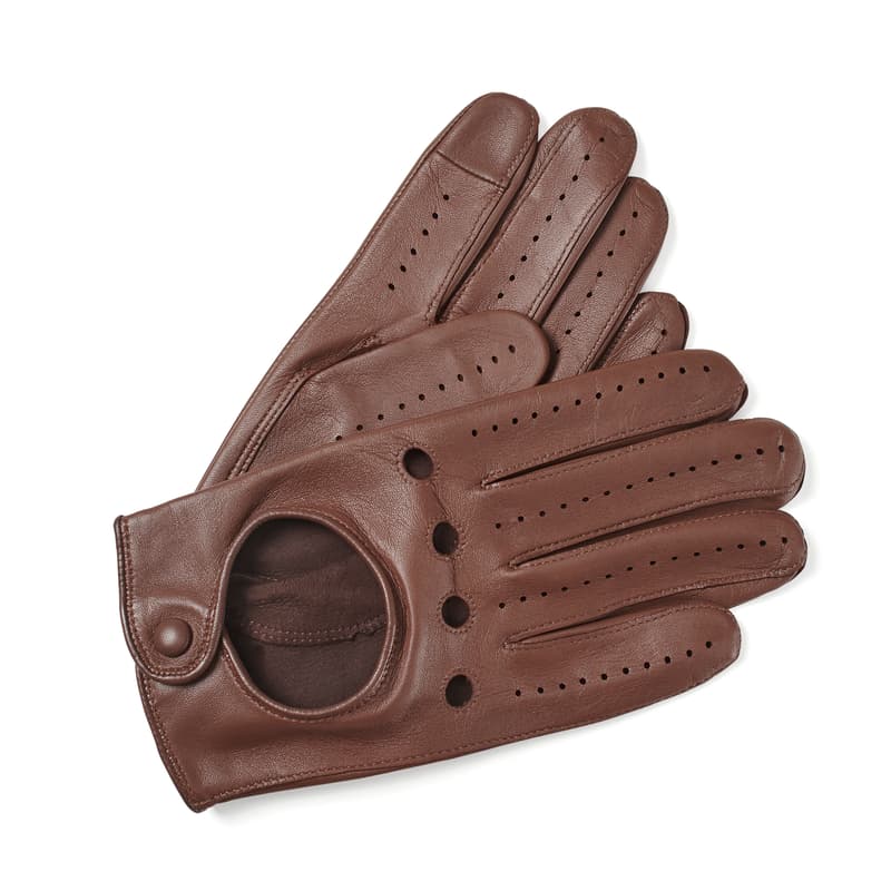 Men's Driving Gloves in Saddle Tan Nappa