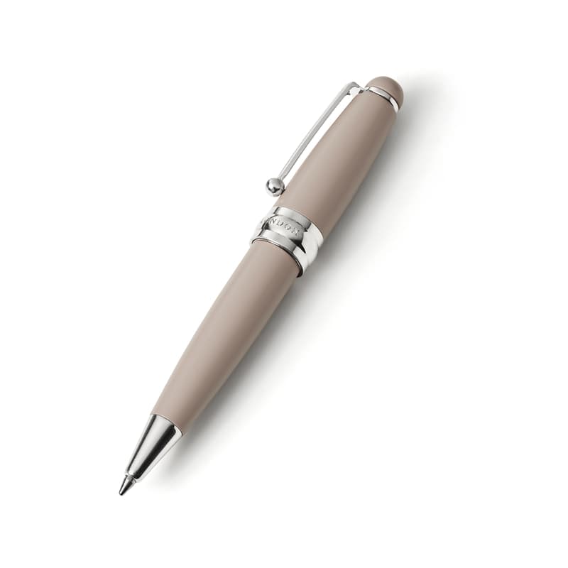 Baby Ballpoint Enamel Pen in Moleskin & Silver Plated