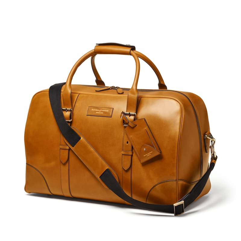 Harrison Large Weekender Travel Bag in Smooth English Tan