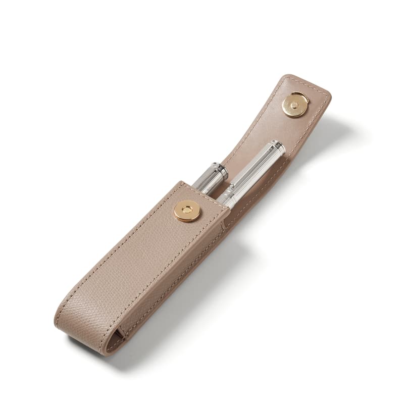 Duo Pen Case in Moleskin Soft Saffiano