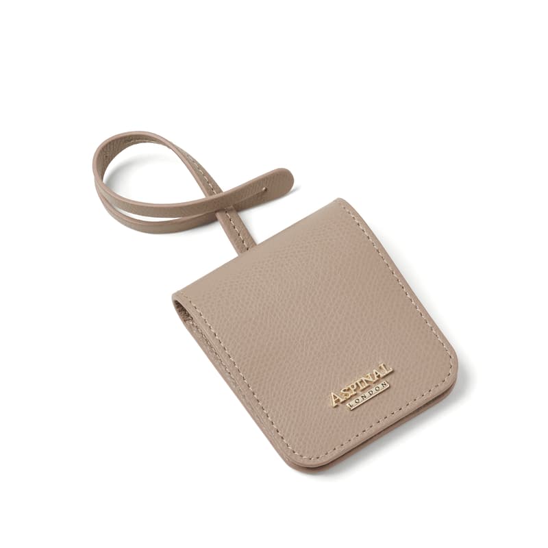 Travel Luggage Tag in Moleskin Soft Saffiano