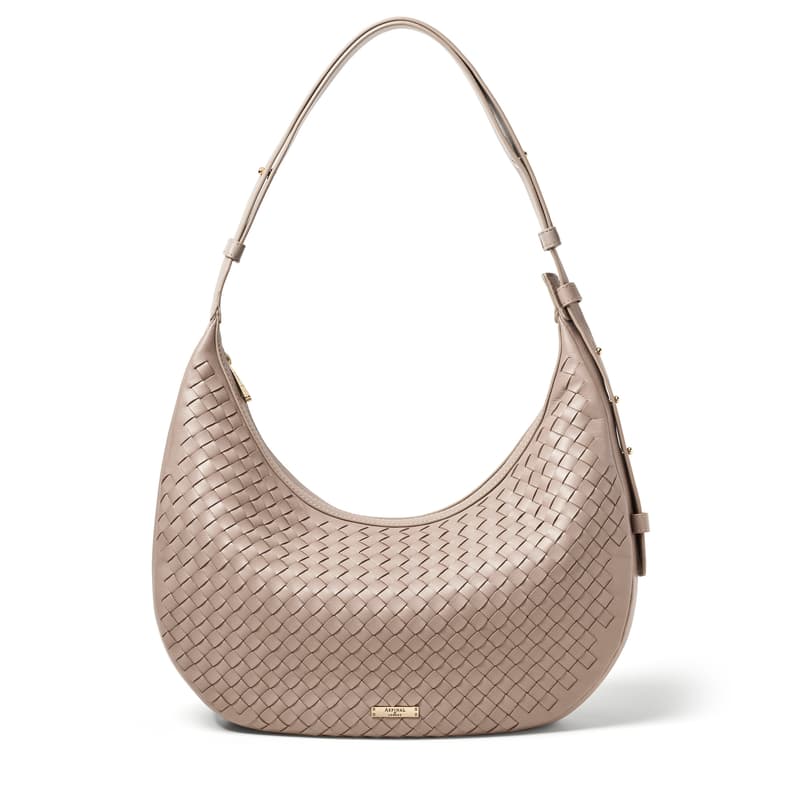 Hudson Crescent in Moleskin Woven Leather