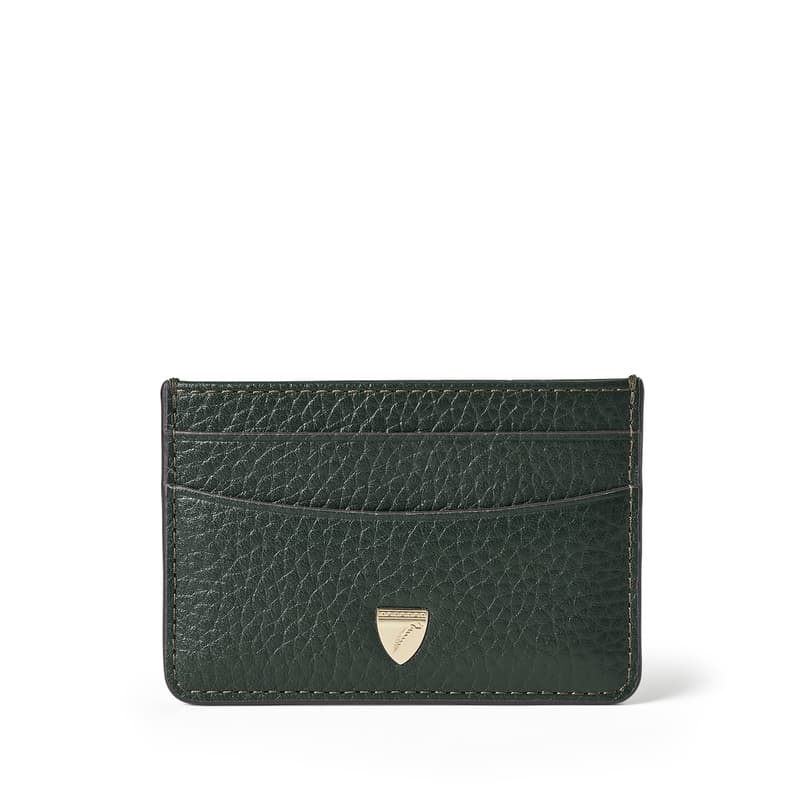 Slim Credit Card Holder in Alpine Green Pebble