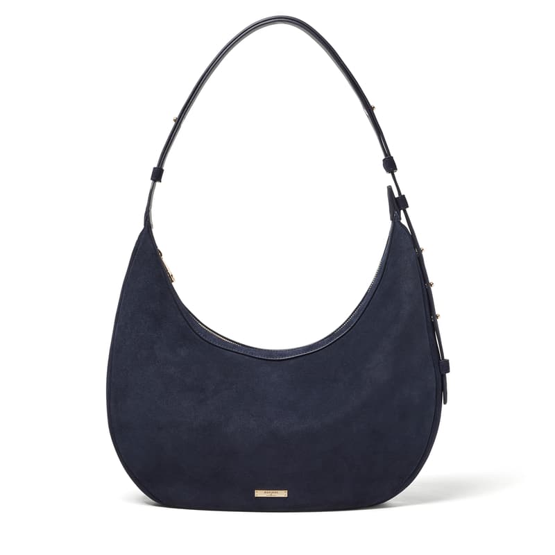 Hudson Crescent in French Navy Suede
