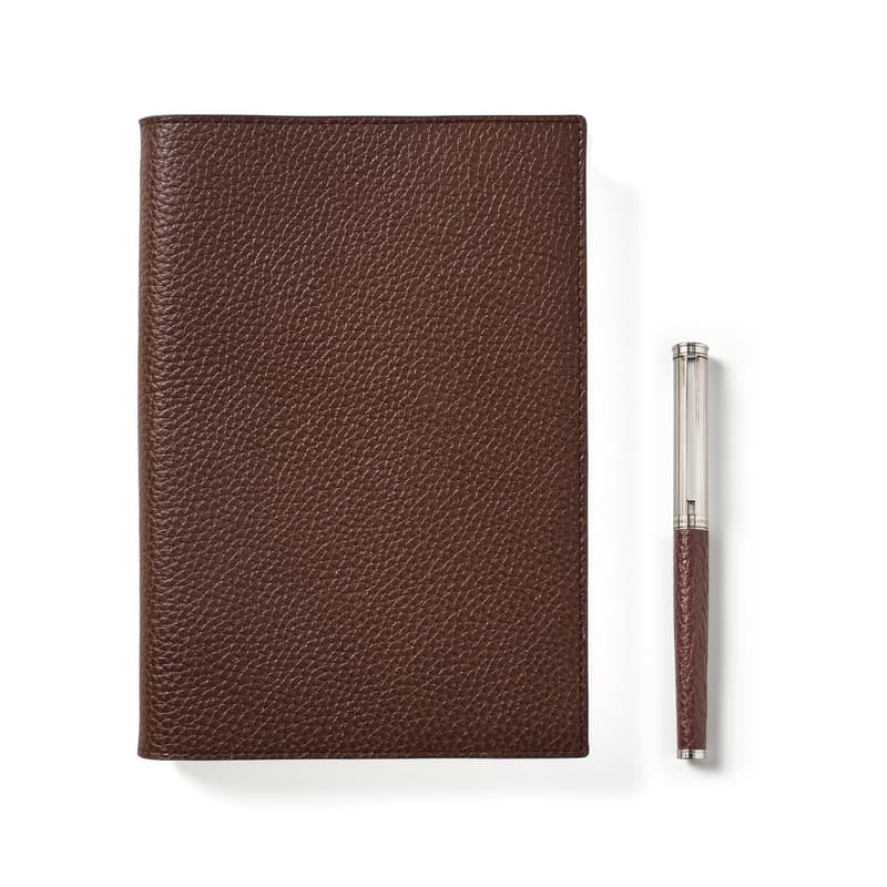 A5 Refillable Journal & Pen Set in Tobacco Pebble