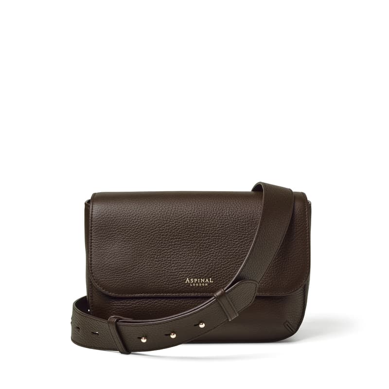 Ella Grande Crossbody in Chocolate Pebble
