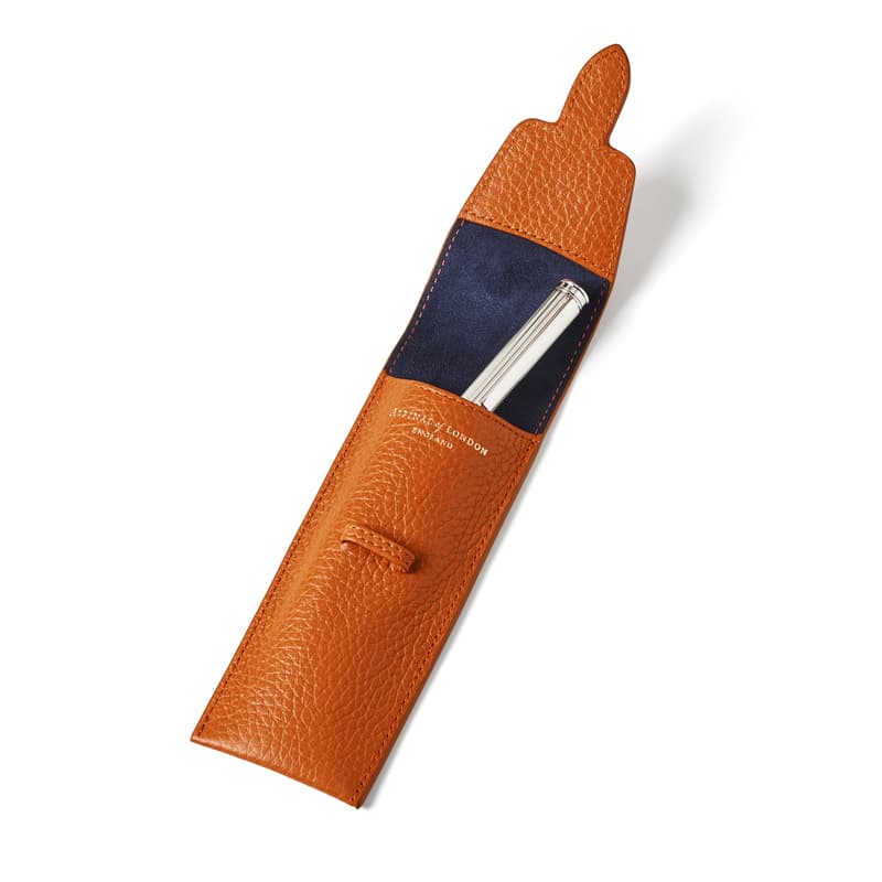 Pen Case in Marmalade Pebble