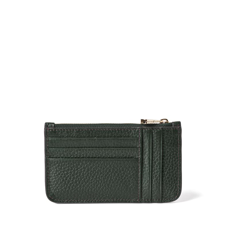 Ella Card & Coin Holder in Alpine Green Pebble