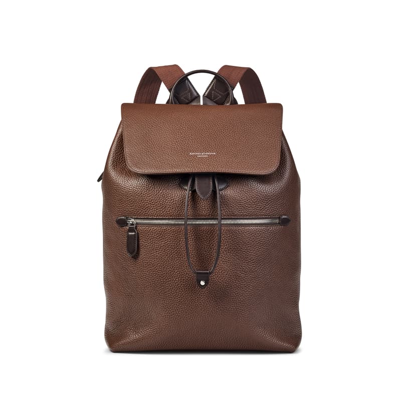 Reporter Backpack in Tobacco Pebble