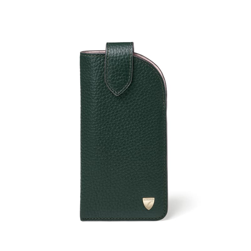 Glasses Case with Tab in Alpine Green Pebble