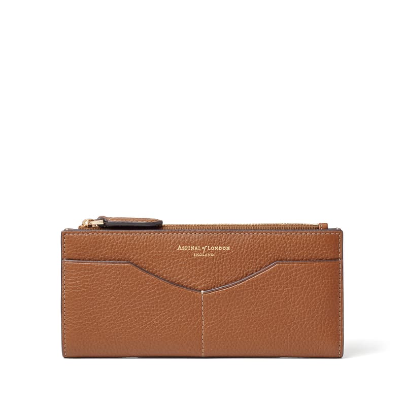 Large Hudson Wallet in Tan Milled Pebble