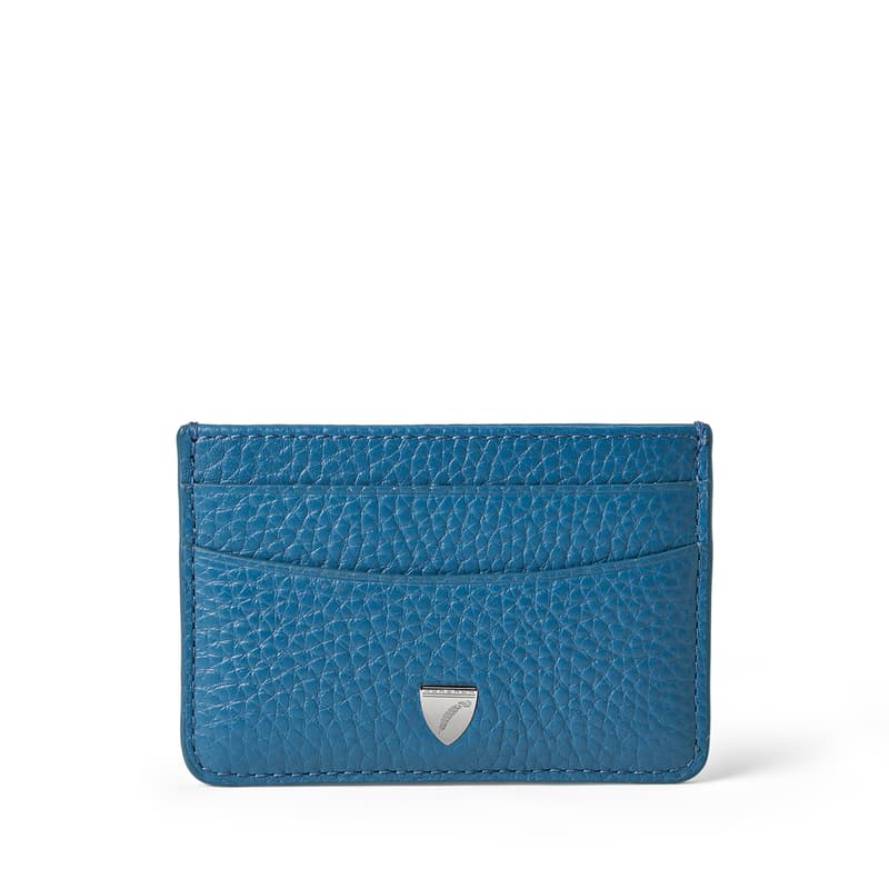 Slim Credit Card Holder in Topaz Pebble