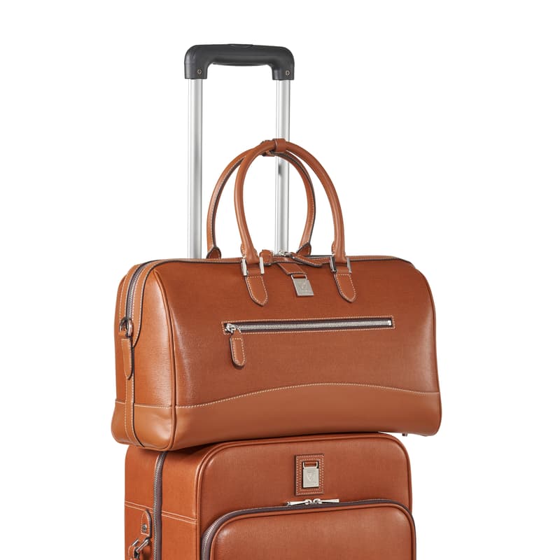 Connaught Flight Work Bag in Tan Saffiano
