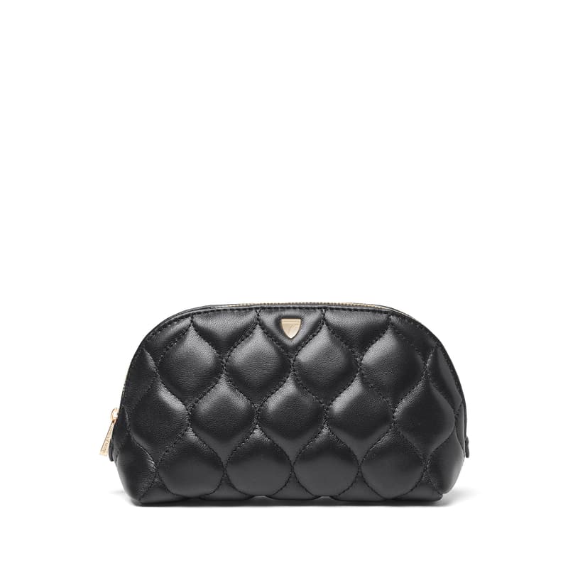 Classic Makeup Case in Black Quilted Nappa