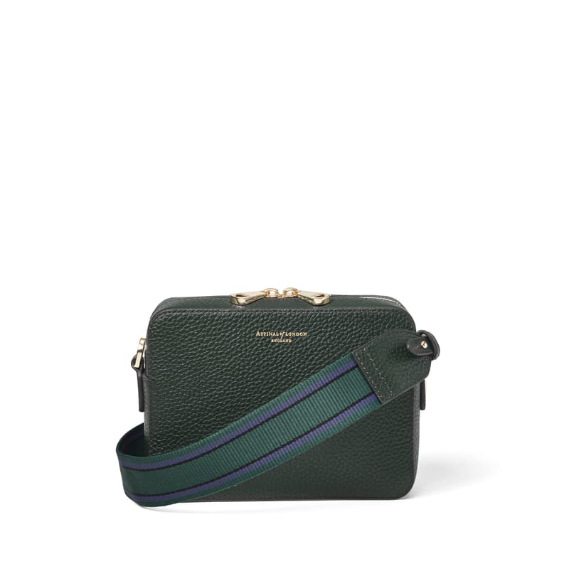 Camera Crossbody with Changeable Straps in Alpine Green Pebble
