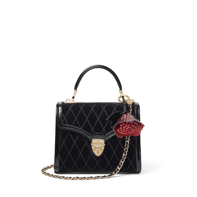 Midi Mayfair in Harlequin Hand Embroidery on Black Velvet