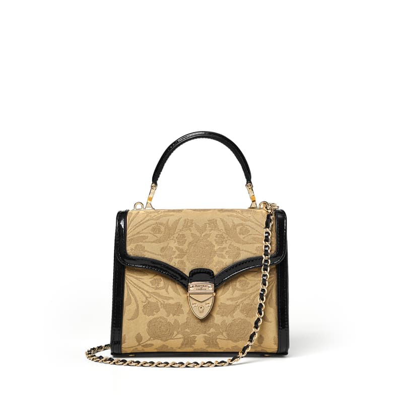 Midi Mayfair in Gold Rose Damask