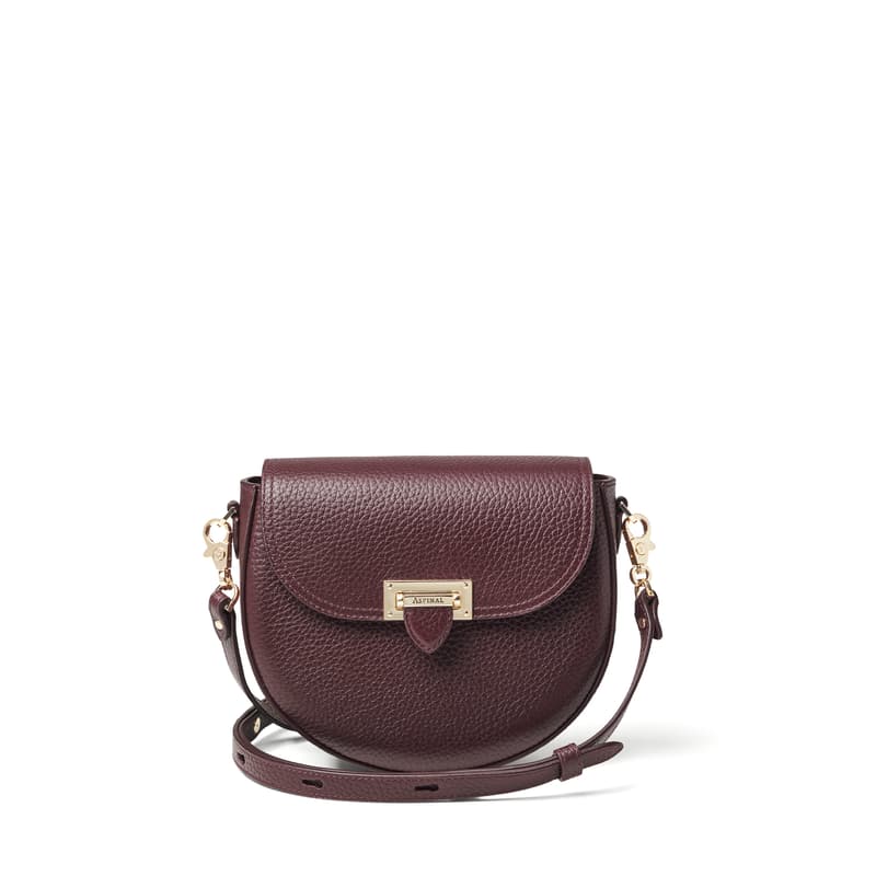 Portobello Crossbody in Burgundy Pebble