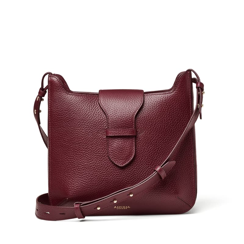 Ella Hobo in Burgundy Pebble