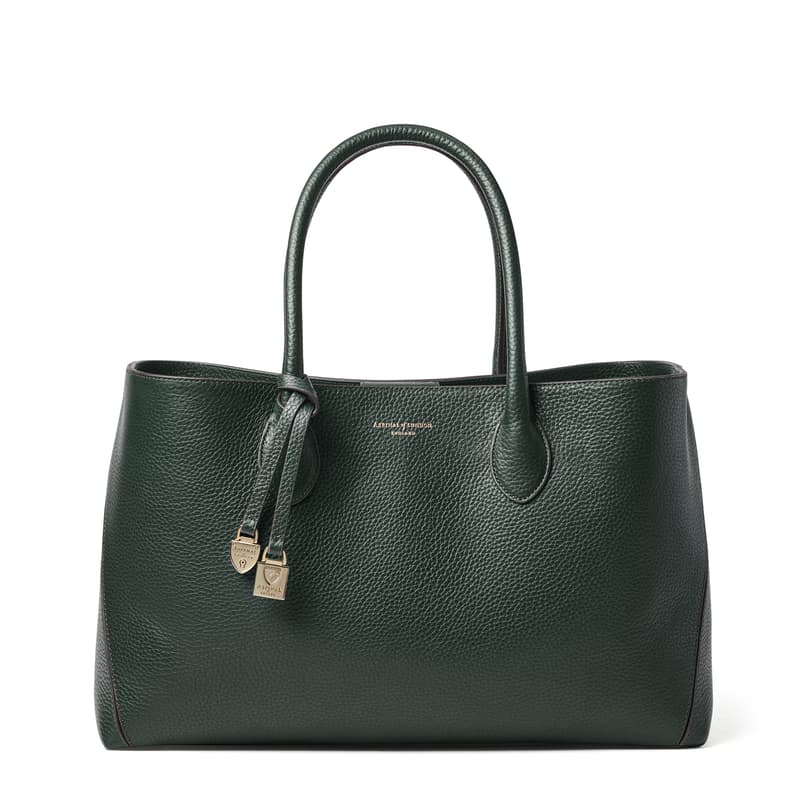 Tote in Alpine Green Pebble with Engravable Charm