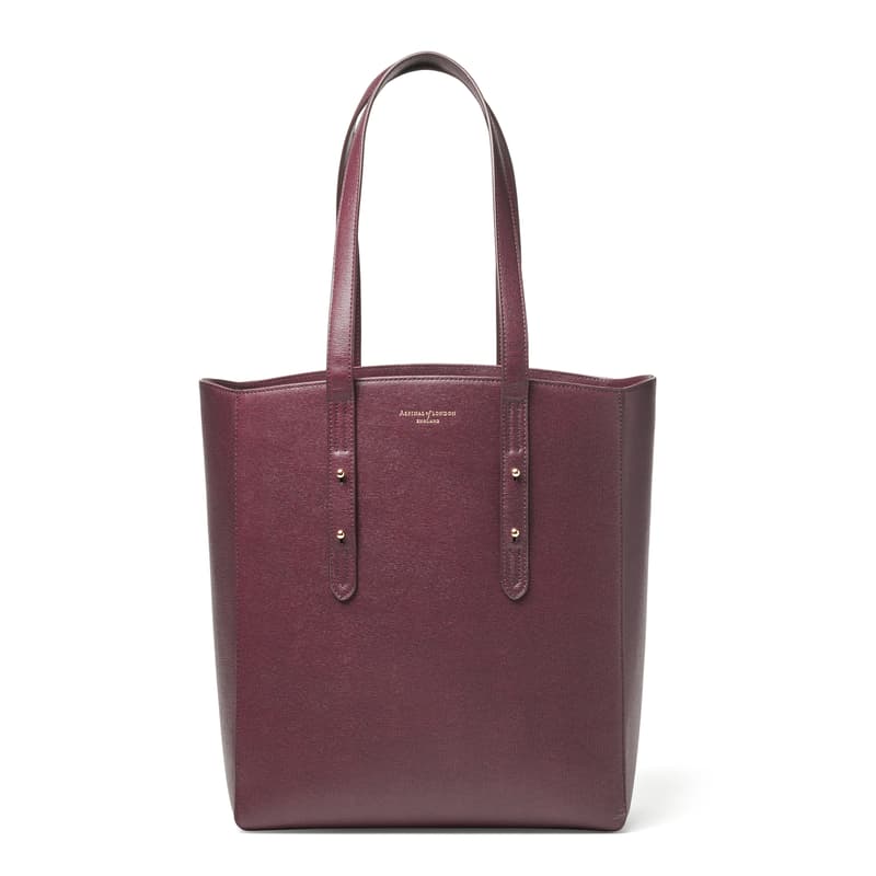 Essential Tote in Burgundy Saffiano