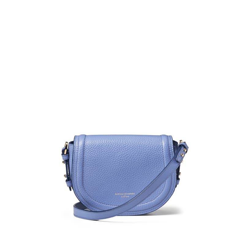 Small Stella Satchel Crossbody in Capri Blue Pebble