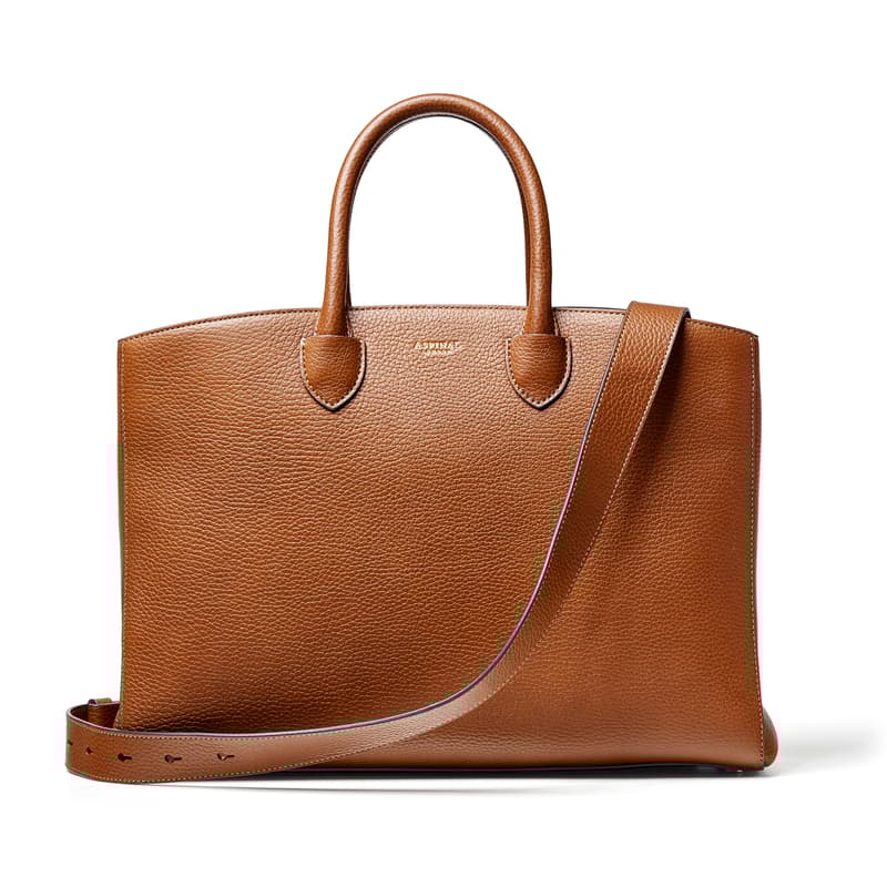 Madison Tote in Tan Pebble