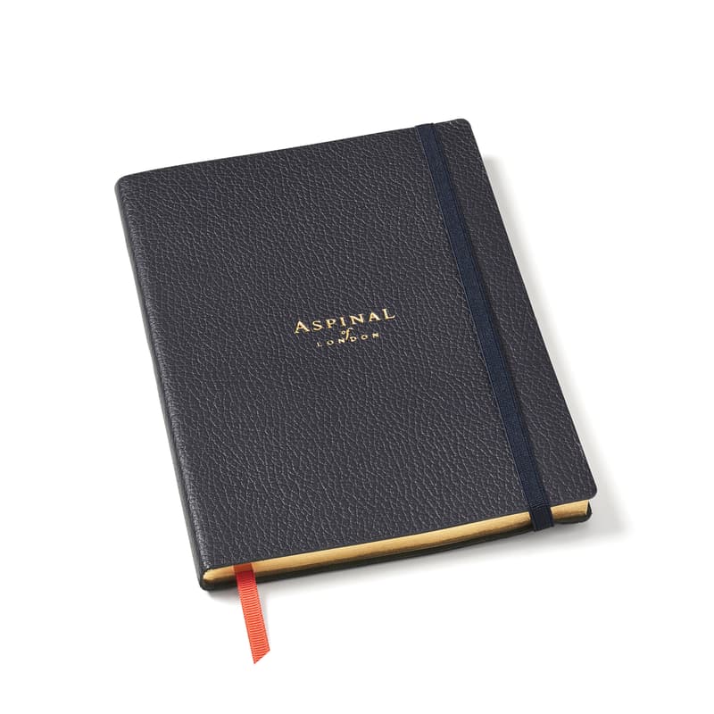 A5 Softback Notebook in Navy Pebble