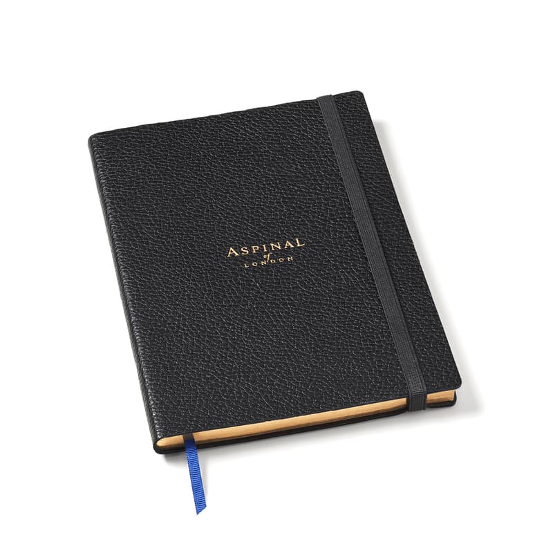 A5 Softback Notebook in Black Pebble