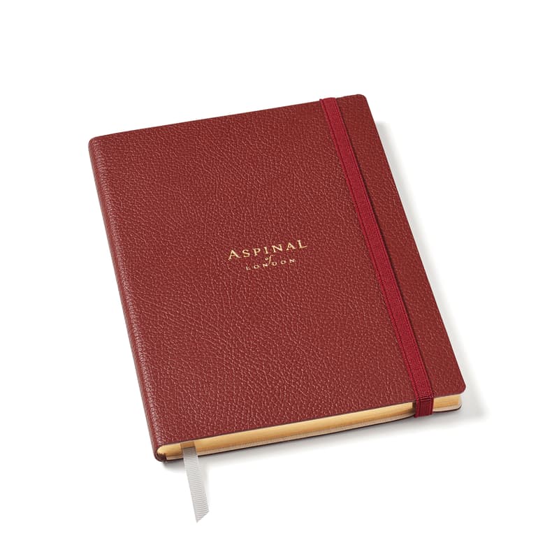 A5 Softback Notebook in Merlot Pebble