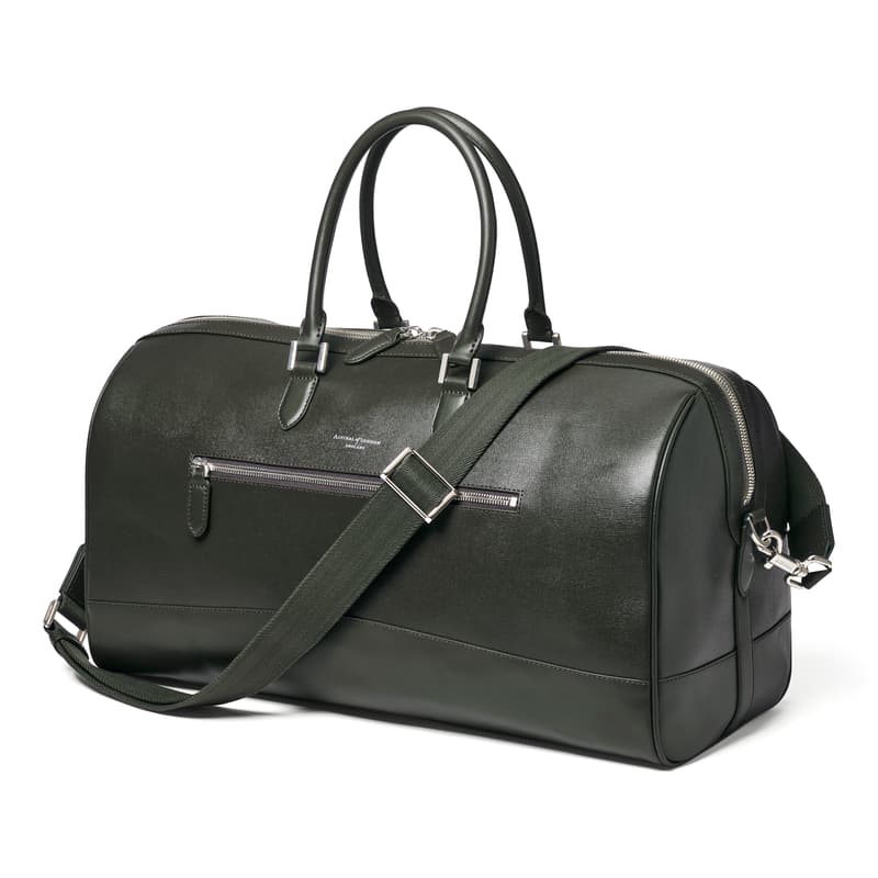 City Holdall in Forest Green Saffiano