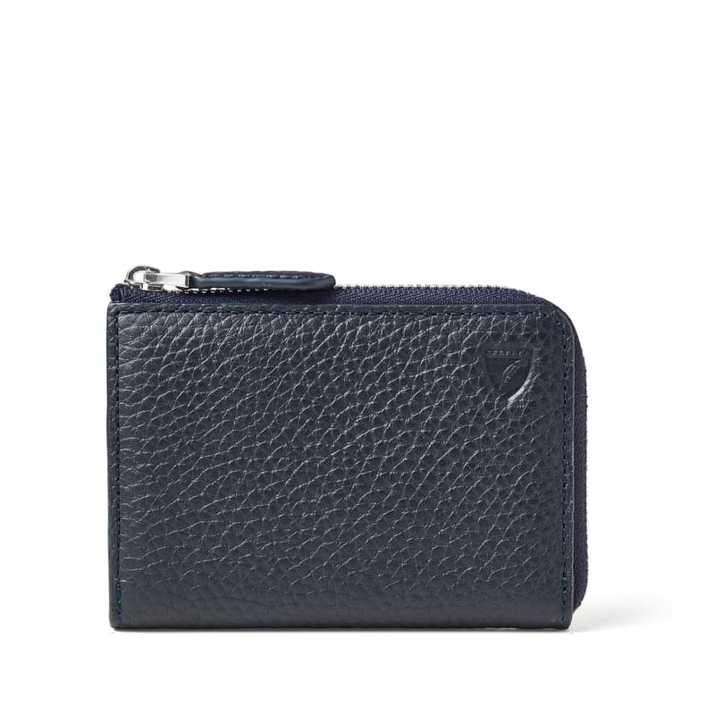 Men's Key Holder Wallet in Navy Pebble