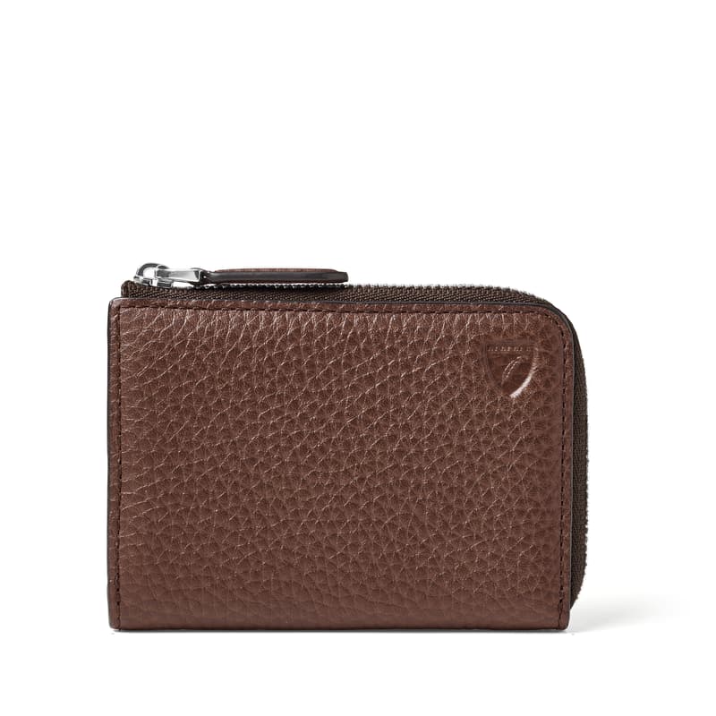Men's Key Holder Wallet in Tobacco Pebble