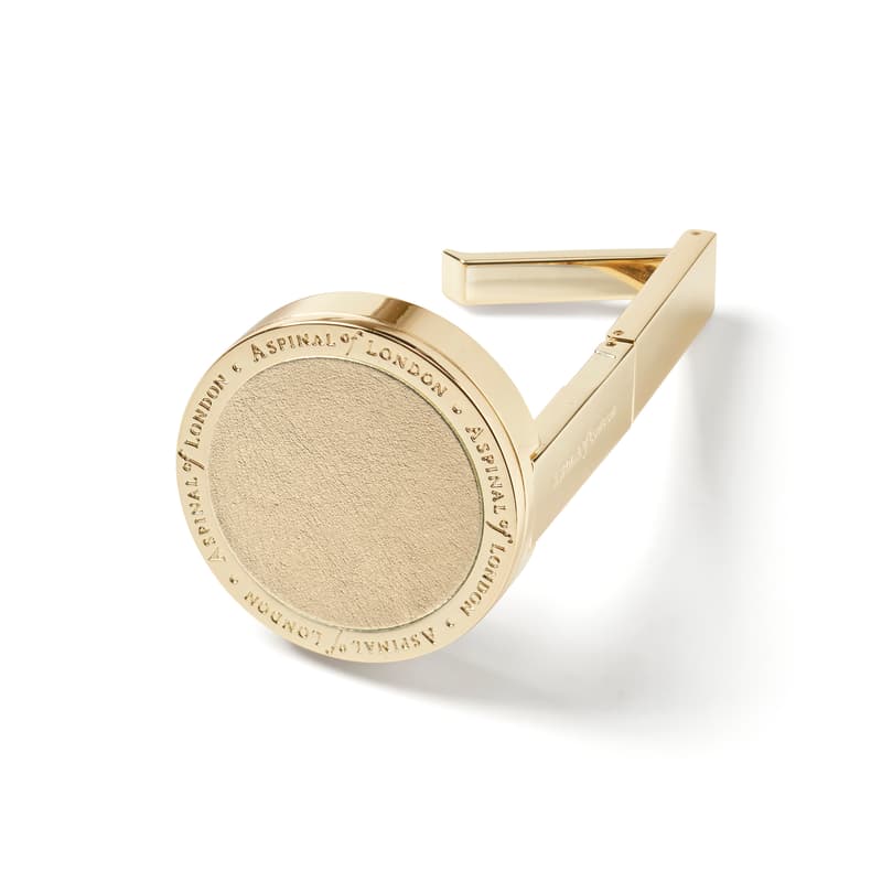 Foldable Purse Hook in Smooth Champagne