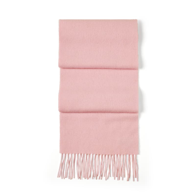Pure Cashmere Scarf in Baby Pink Cashmere