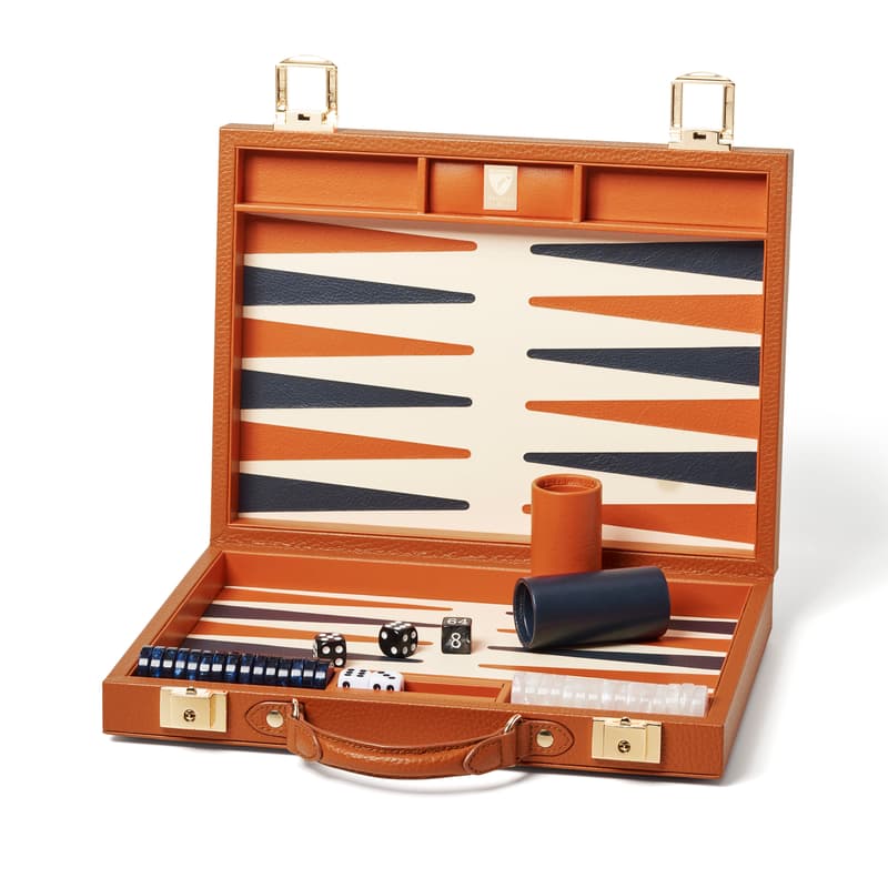13-inch Backgammon Set in Marmalade Pebble